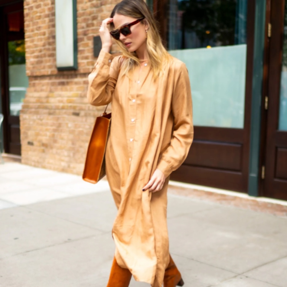 NWT Mille Jasmine Dress in Almond Linen XS